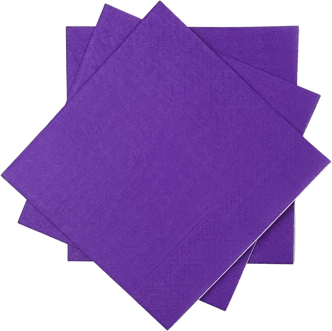 24 colors Cocktail Napkins 5 * 5inch disposable Beverage Napkin paper for Cocktail, Wedding, Dinner，Brithday Party Dessert Wine Paper Napkins（ 120 Count）