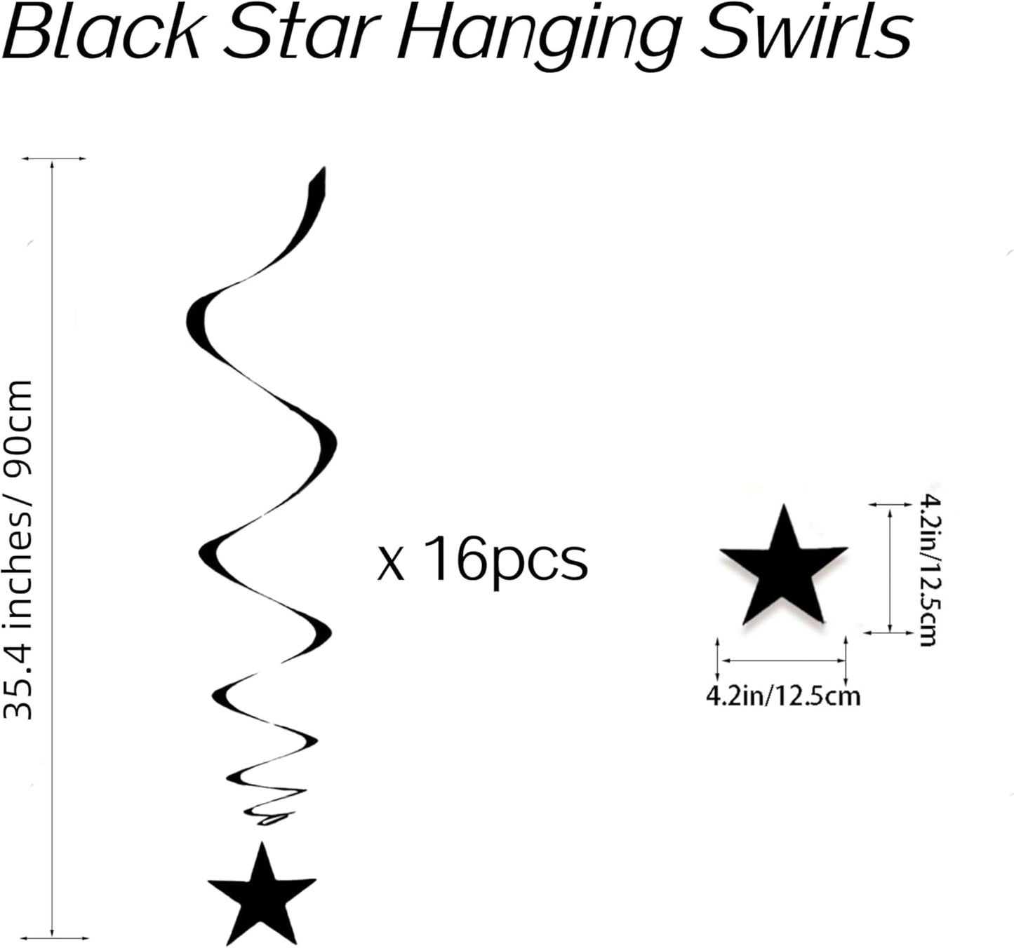 Gold Twinkle Stars Hanging Swirls Decorations Ceiling Swirl Foil Decoration Hanging Gold Party Supplies for Birthday Baby Shower Wedding, 32 pcs