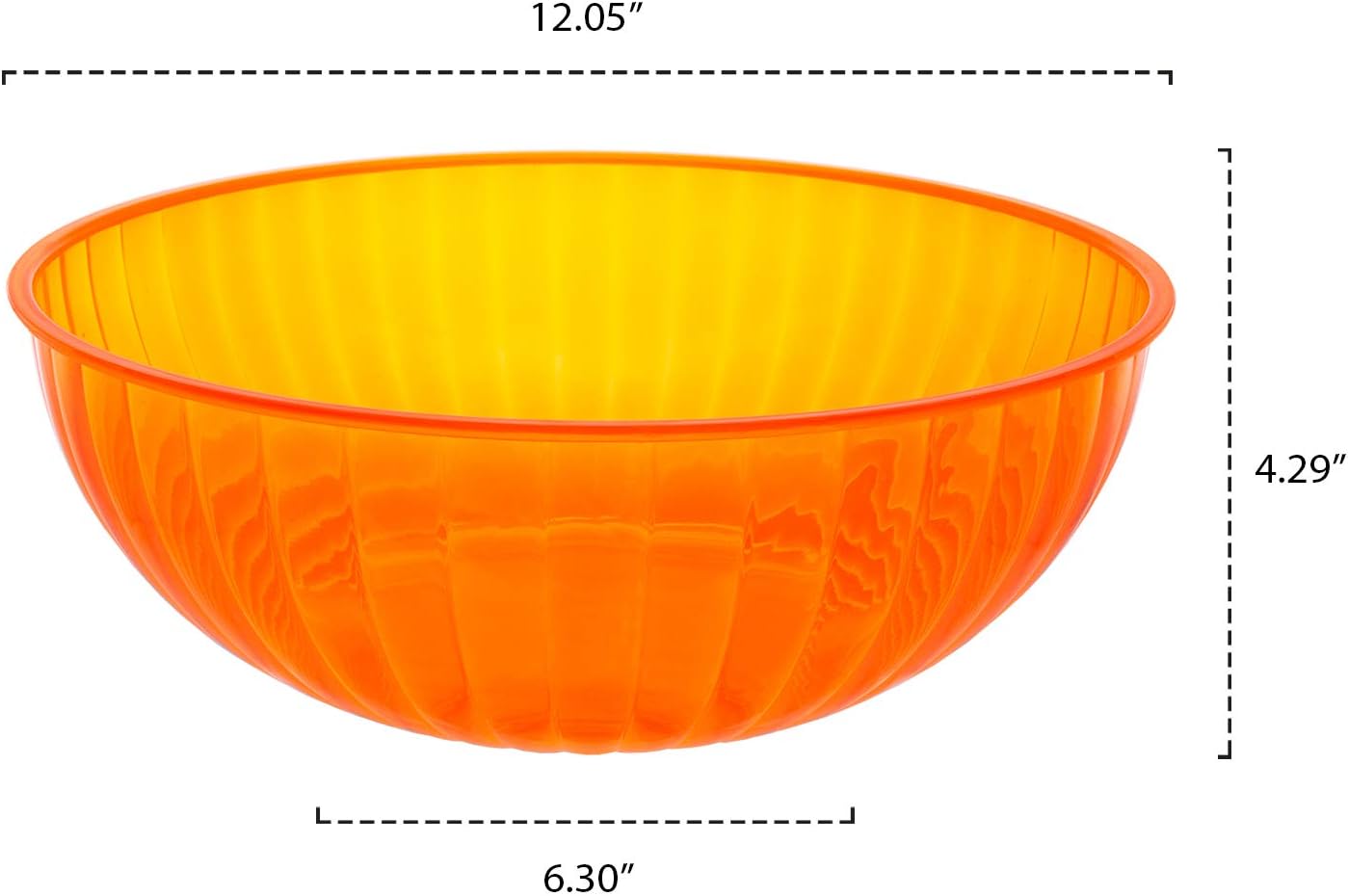 Party Essentials Hard Plastic 192-Ounce Serving Bowl, Neon Pink