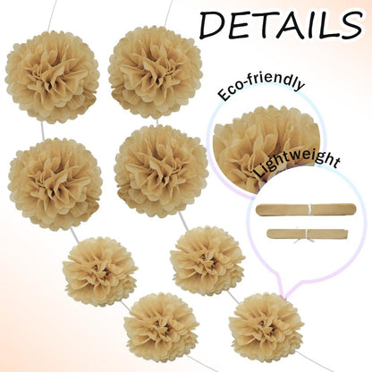 Yosawa 12 Pcs Tissue Paper Pom Poms Flowers,10''12''Paper Flower Party Decorations for Wedding Birthday Baby Shower Baby Girl Room Nursery Decoration（Sky Blue/ZH）