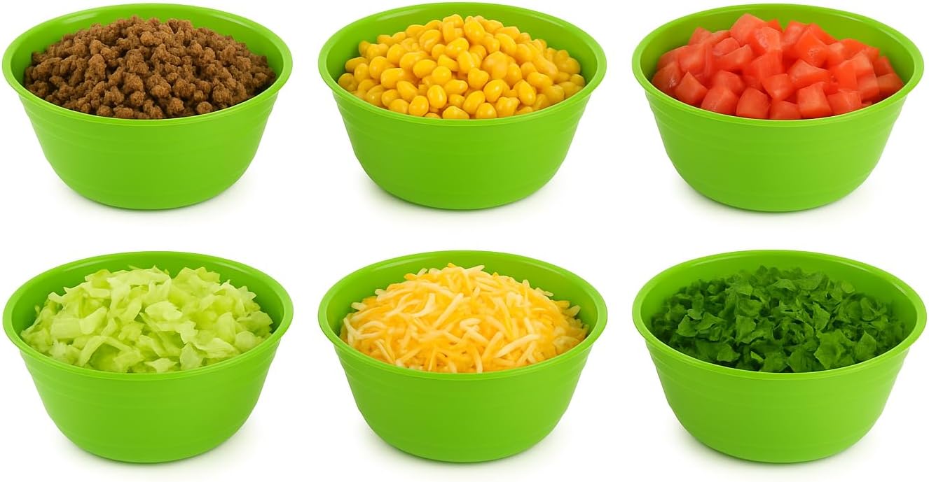 Mintra Home Snack Bowls (Medium 6pk (1.8L), Assorted)