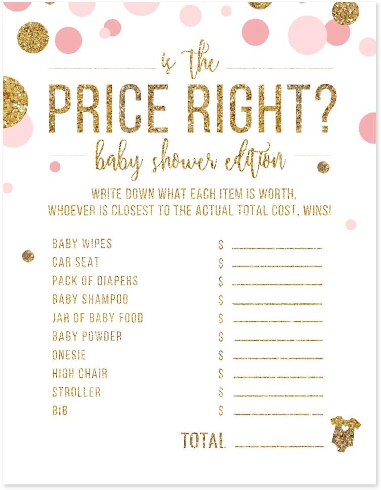 Andaz Press Blush Pink Gold Glitter Girl Baby Shower, Printable Table Tent Place Cards, 20-Pack, Seat Placement Cards Blank Place Cards For Table Settings Name Cards for Wedding, Graduation Food Cards - Colors B