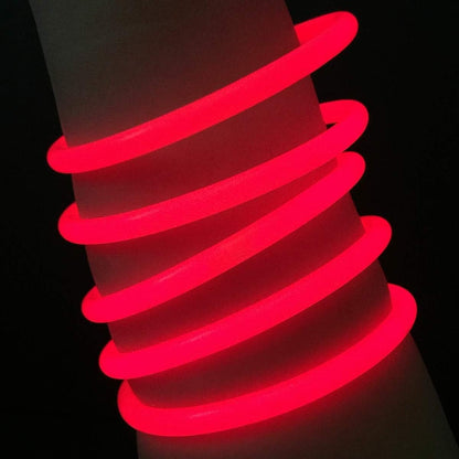 Glow Sticks Bracelets Bulk Wholesale, 100 8” Yellow Glow Bracelets, Bright Color, Glow 8-12 Hrs, 100 Connectors Included, Glow Party Favor Supplies, Sturdy Packaging, Great Fun.