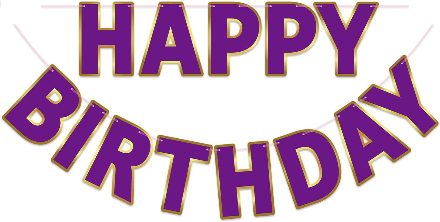 Happy Birthday Banner - 9ft Pre-Strung Happy Birthday Sign for Women, Men, Girls, Boys - No DIY Birthday Decorations & Party Supplies(Macaron)