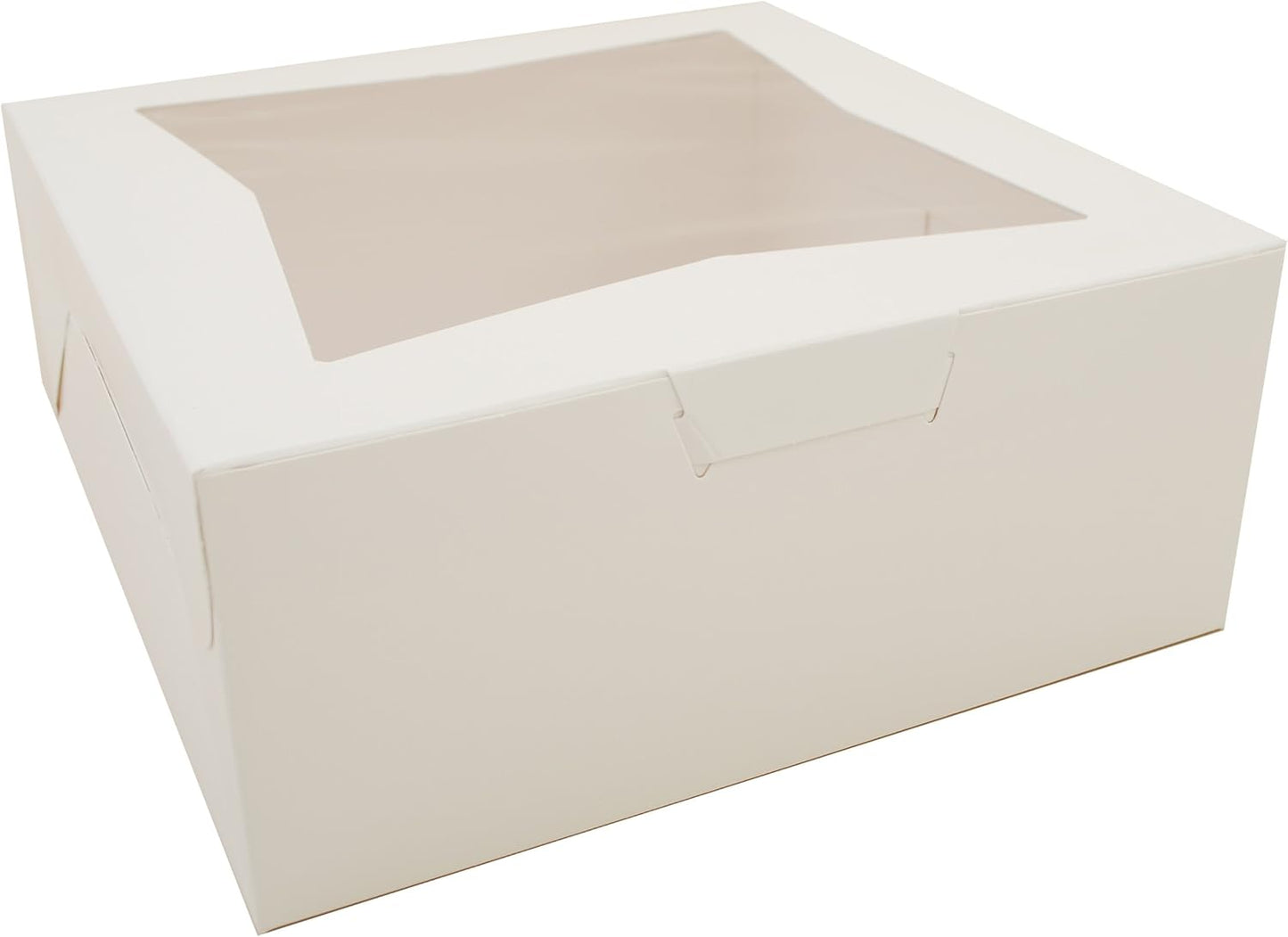 Southern Champion Tray 0989 Premium Clay-Coated Kraft Paperboard White Non-Window Lock Corner Bakery Box, 12" Length x 12" Width x 6" Height, White (Case of 50)