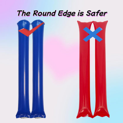 40pcs Round headTeam Spirit Boom Sticks Thunder Sticks Cheering Sticks Team Spirit Plastic Cheerleading Spirit Stick Clapper Inflatable Noise Maker Sports Supply (Glitter color)