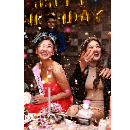 AOPRIE Birthday Girl Crown for Women with Sash Rose Gold Tiara for Women Headband Princess Crown Rhinestone Happy Birthday Accessories