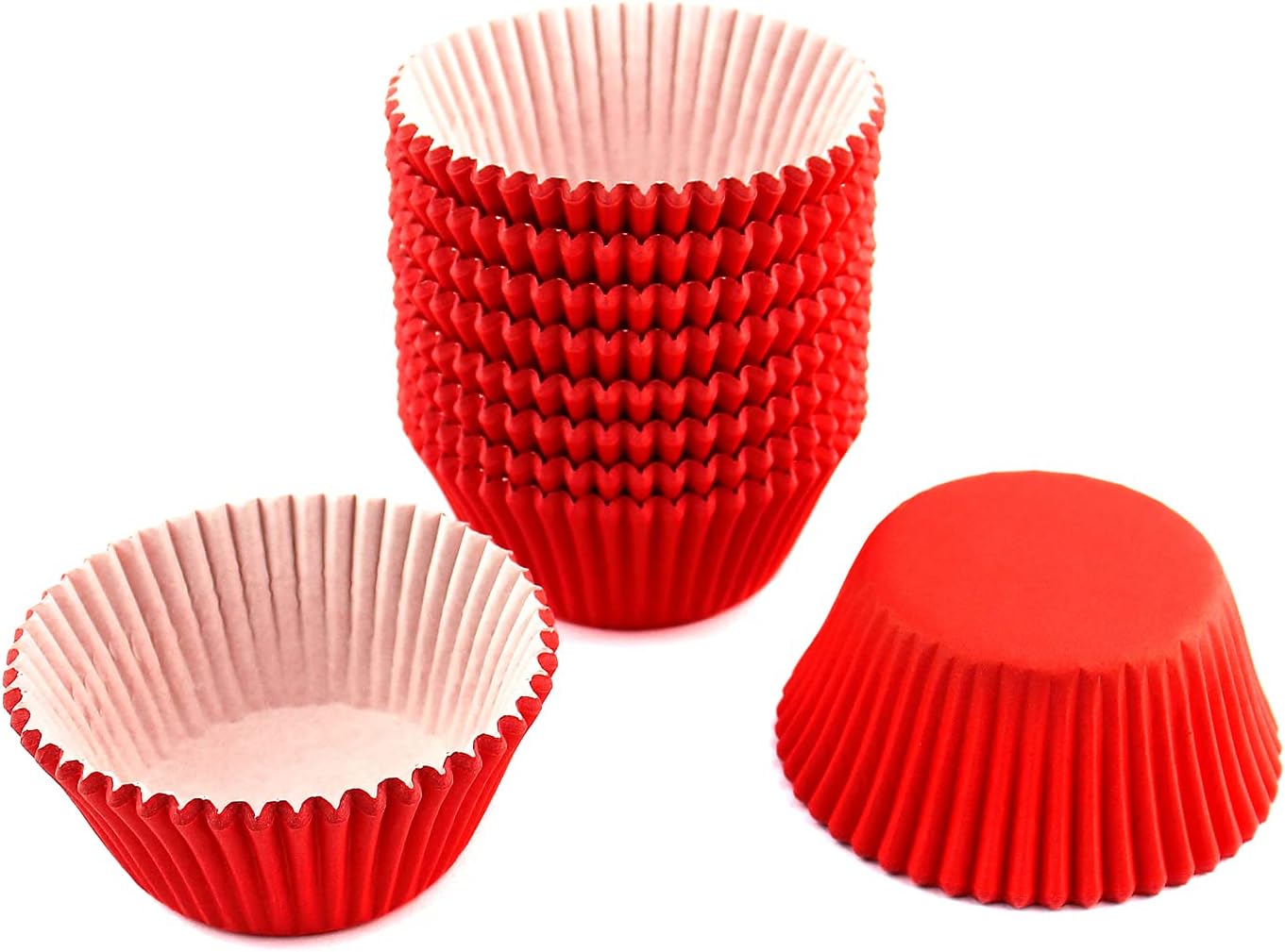 Standard Size Baking Cups Food-Grade Greaseproof Paper Cupcake Liners 200 Pcs (Natural)
