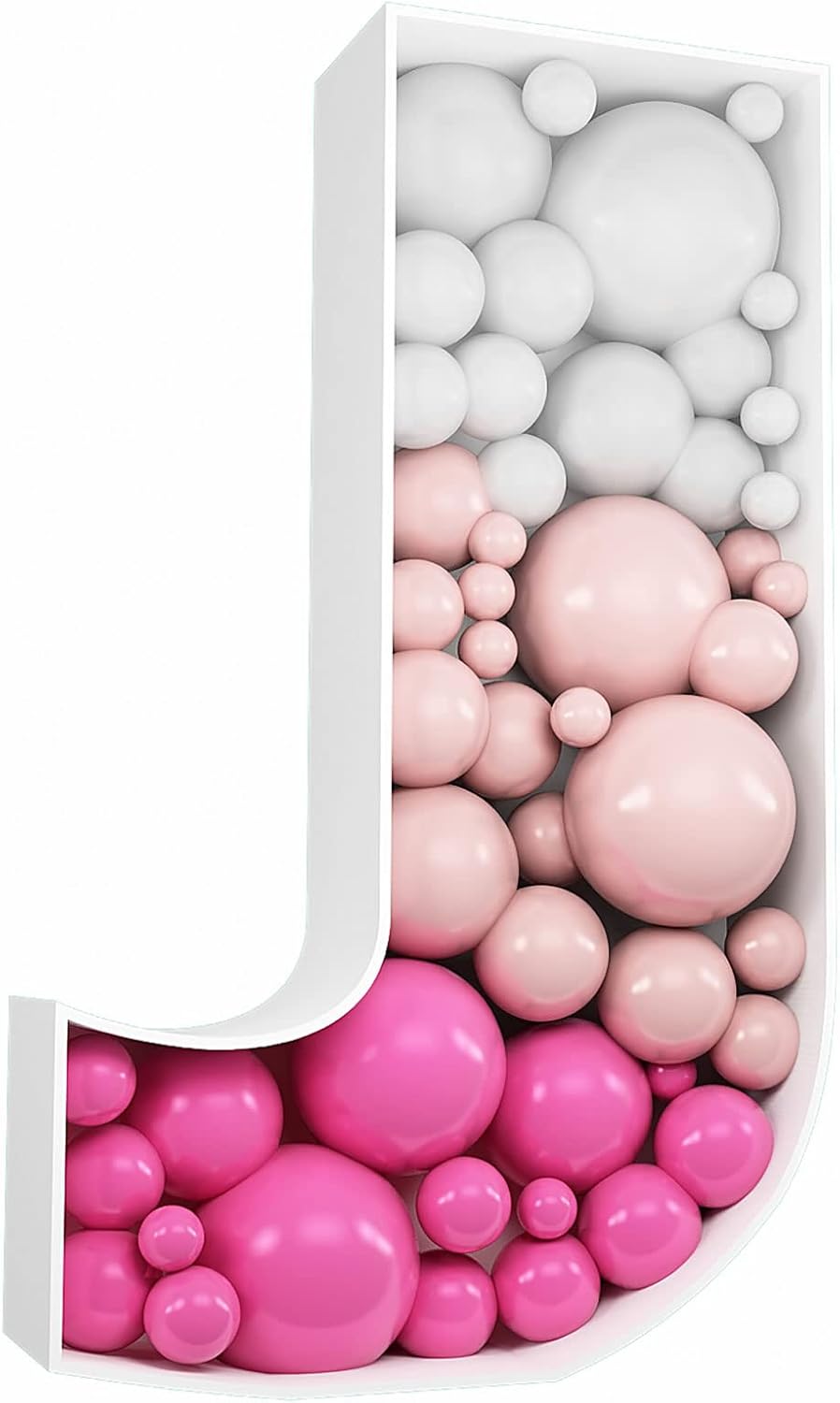 JW Passion - Premium Quality Made 3FT Tall Mosaic Balloon Frame Big Marquee Light Up Letters DIY Kit for Birthday Party Wedding Backdrop Decor Letter A Pre-Cut Foam Board