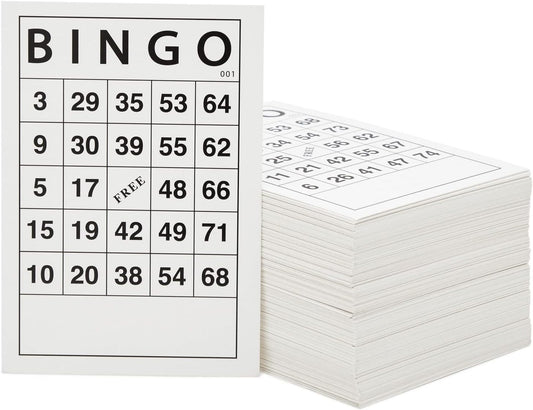 Juvale Bingo Paper Game Sheets - 4 x 6 in, 180 Sheets - Bulk Reusable Number Cards & Playing Card Set for Adults - for Birthday Games & Group Activities