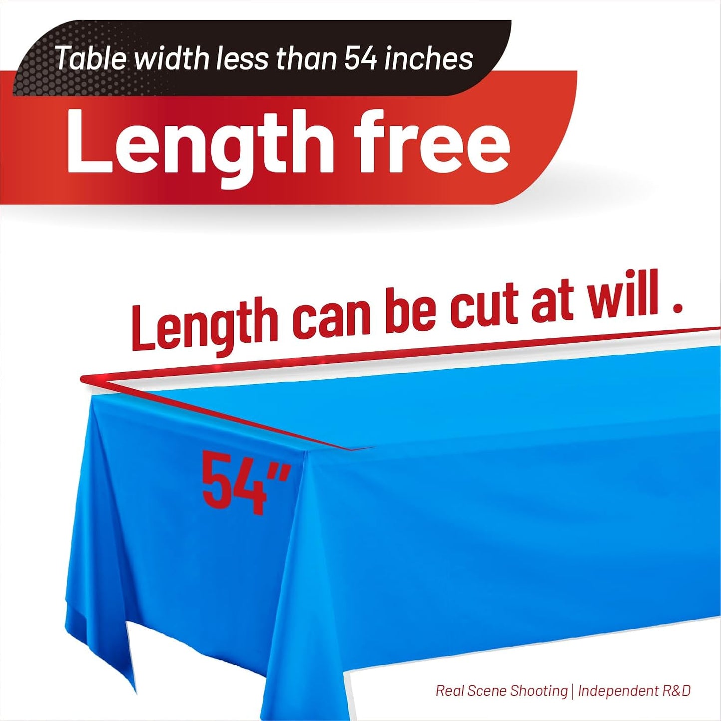 Plastic Table Cloth, 310 Ft X 54 in Disposable Tablecloth White Plastic Tablecloth with Any Cut Sliding Cutters Premium Table Cover Roll for Picnics, Parties, Birthdays, Weddings