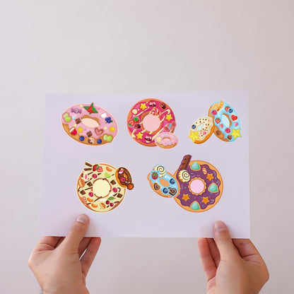 24 Sheets Cupcake Make a Face Sticker Sheets for Kids Todders Activities, Make Your Own Stickers for Kids Birthday Party Favor Supplies Craft