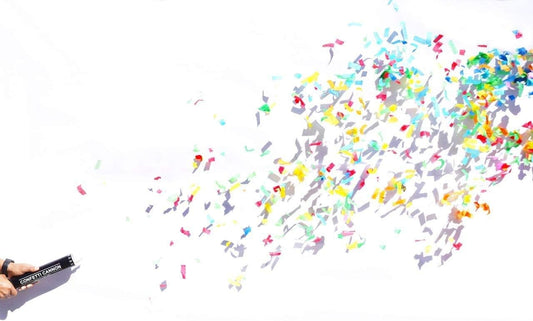 Legend & Co. 12 inch Confetti Cannons Multicolor | Biodegradable Confetti & Air Powered | Launches 20-25ft | Celebrations, New Year's Eve, Birthdays and Weddings (5 Pack)