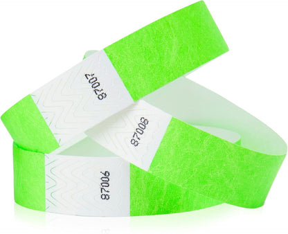 100 WristCo Metallic Gold Tyvek Wristbands for Events - ¾” x 10” - Waterproof Recyclable Comfortable Tear Resistant Paper Bracelets Wrist Bands for Concerts Festivals Admission Party