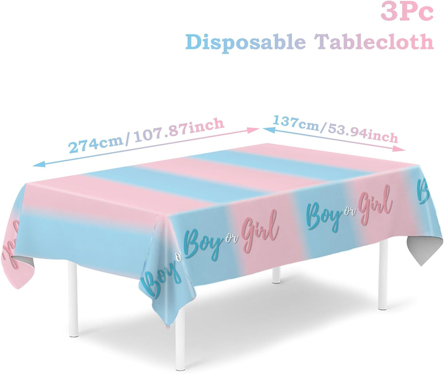Staraise 3PCS Unicorns Tablecloths for Birthday Decoration, Unicorn Party Decorations Pastel Rainbow DisposableTable Covers for Kids Girls Baby Shower Birthday Party Supplies, 51.2X 86.6inch