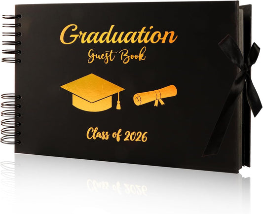 2026 Graduation Guest Book 11.6×8.2in Graduation Parties Sign in Book for Messages Well Wishes Photo Souvenirs Graduations Party Supplies for Grad Party Supplies Favors Gifts College Students