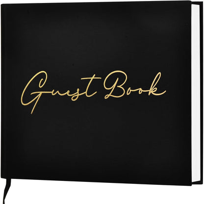 Lankaiva Wedding Guest Book, Guest Book Wedding Reception - Classic Baby Shower Guest Book, 100 Blank Pages for Bridal Shower Birthday Graduation Sign in and Photos, Beige