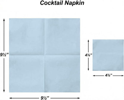 AH AMERICAN HOMESTEAD Cocktail Napkins-Disposable Beverage/Bar Napkins-White Linen-Like Square Napkins-Eco-Friendly & Compostable-Everyday Use, Party or Wedding 4.75inch x 4.75inch (100 Count, White)