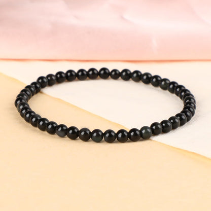 LPBeads Handmade Natural Gemstone Stretch Elastic Bracelet Healing Crystal Round Stone Beads Jewelry Gifts for Women Men