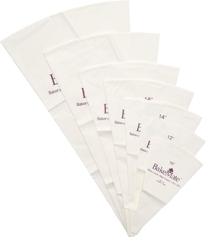 Reusable Pastry Bag, 16", Double-Coated Polyurethane Cake Piping Bag, Reinforced Bottom, Stitched Boarder, For Piping Frosting on Cakes, Cupcakes, and Cookies - 16"