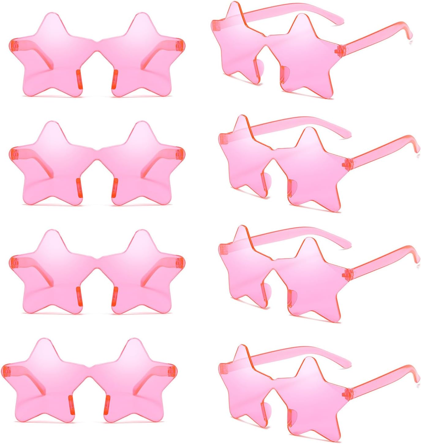 LIULIUBTY Star Shaped Sunglasses, Heart Sunglasses for Bachelorette Party, Colorful Party Favors