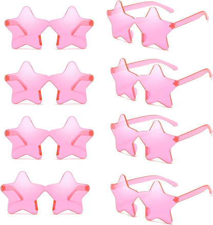 LIULIUBTY Star Shaped Sunglasses, Heart Sunglasses for Bachelorette Party, Colorful Party Favors