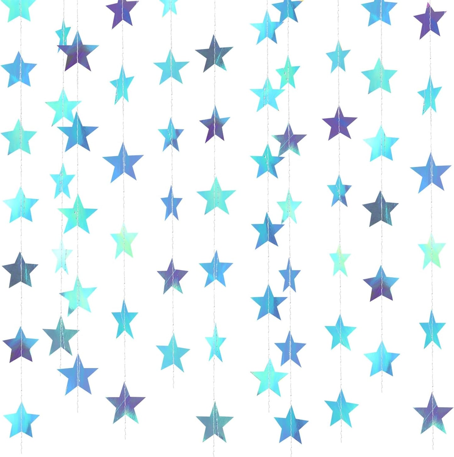 Patelai Glitter Star Garland Banner 2026 Graduation Decor 130 Feet Star Hanging Banner Twinkle Backdrop for Party Birthday Classroom Wedding Supplies(Gold)