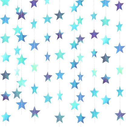 Patelai Glitter Star Garland Banner 2026 Graduation Decor 130 Feet Star Hanging Banner Twinkle Backdrop for Party Birthday Classroom Wedding Supplies(Gold)