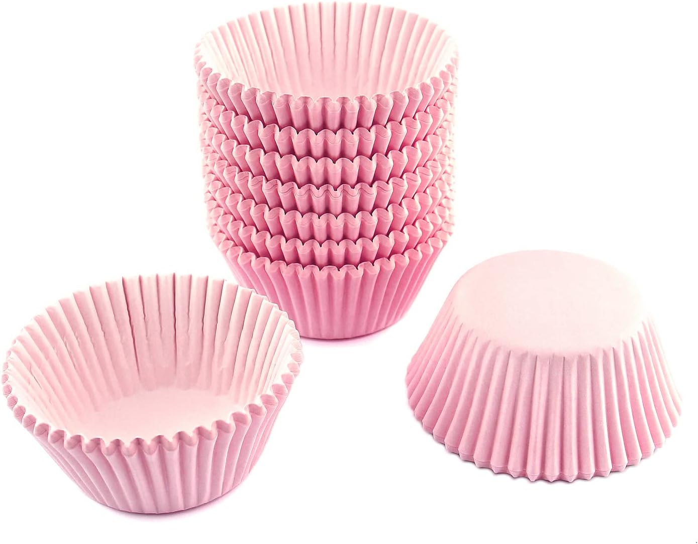 Standard Size Baking Cups Food-Grade Greaseproof Paper Cupcake Liners 200 Pcs (Natural)