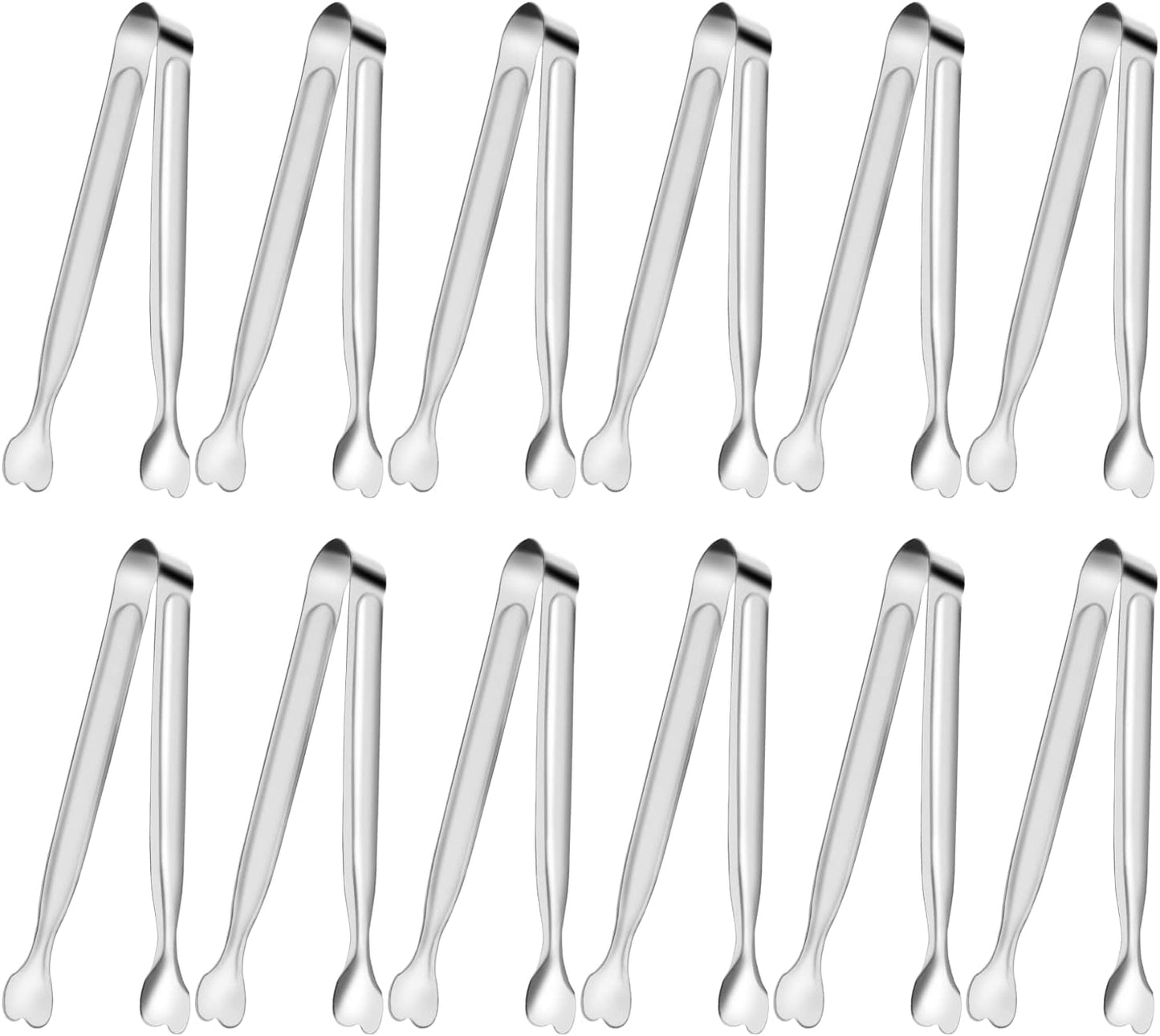 Mini Serving Tongs, Anytrp 18-Packs Stainless Steel Sugar Tongs, 4.3inch Ice Tongs Kitchen Appetizers Tongs for Coffee Bar, Tea Party, Desserts Party, Sugar and Ice Bucket