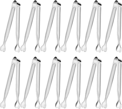 Mini Serving Tongs, Anytrp 18-Packs Stainless Steel Sugar Tongs, 4.3inch Ice Tongs Kitchen Appetizers Tongs for Coffee Bar, Tea Party, Desserts Party, Sugar and Ice Bucket