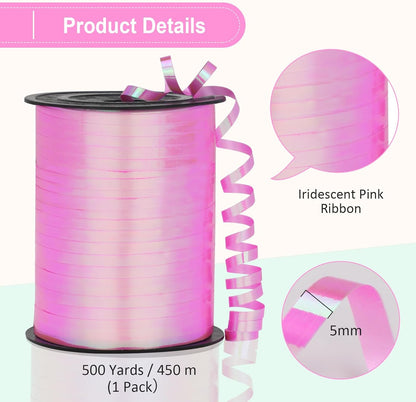 Rose Gold Curling Ribbon - 500 Yard Shiny Metallic Curling Ribbon for Gift Wrapping, Balloons, Birthdays & Parties