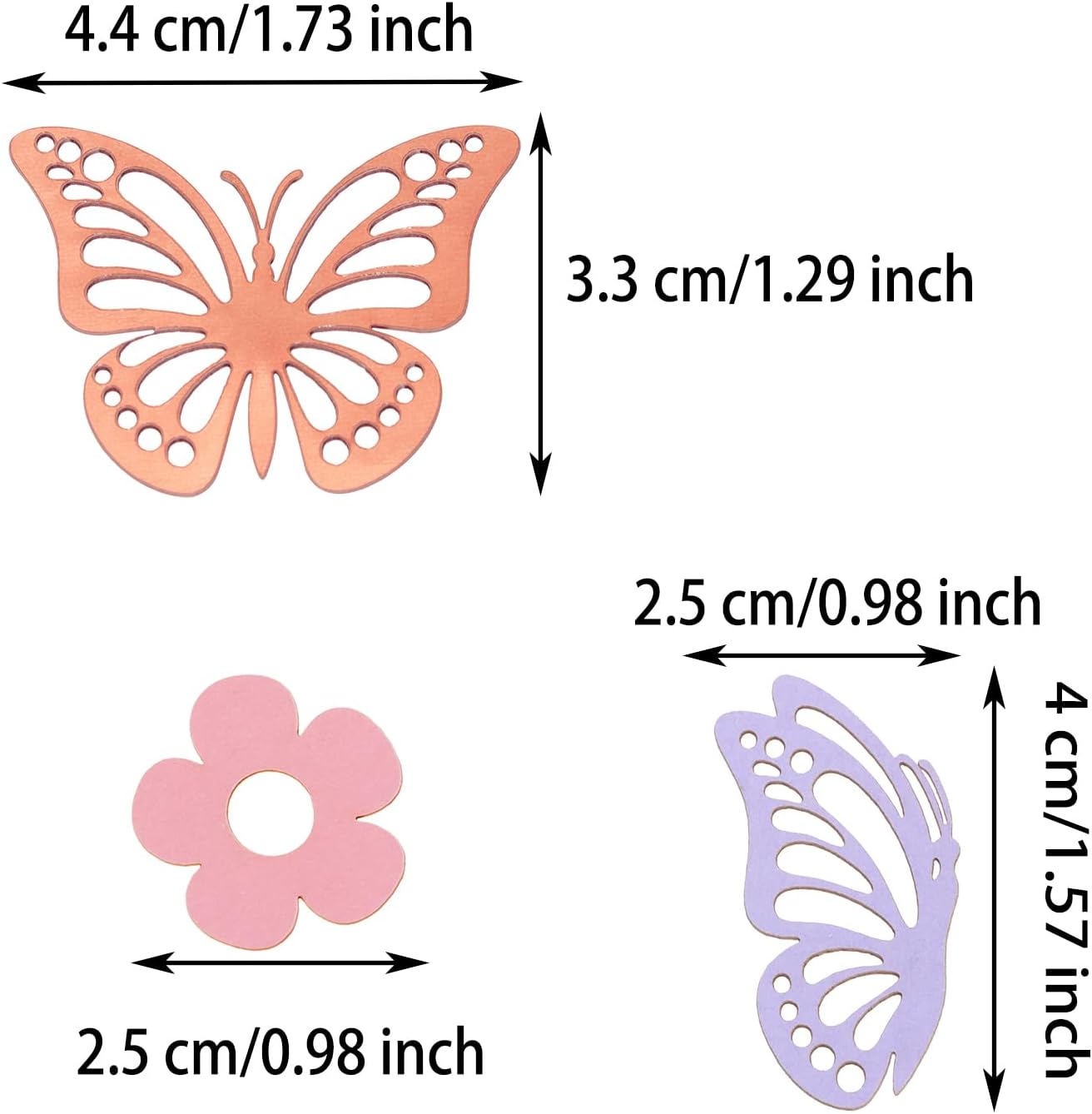 ONLYKXY 13g Butterfly Flower Table Confetti Decor Glitter Butterfly Decoration for Birthday Wedding Theme Thanks Giving Party Valentine's Mother's Day Scatter Bless Confetti (Glitter Gold)