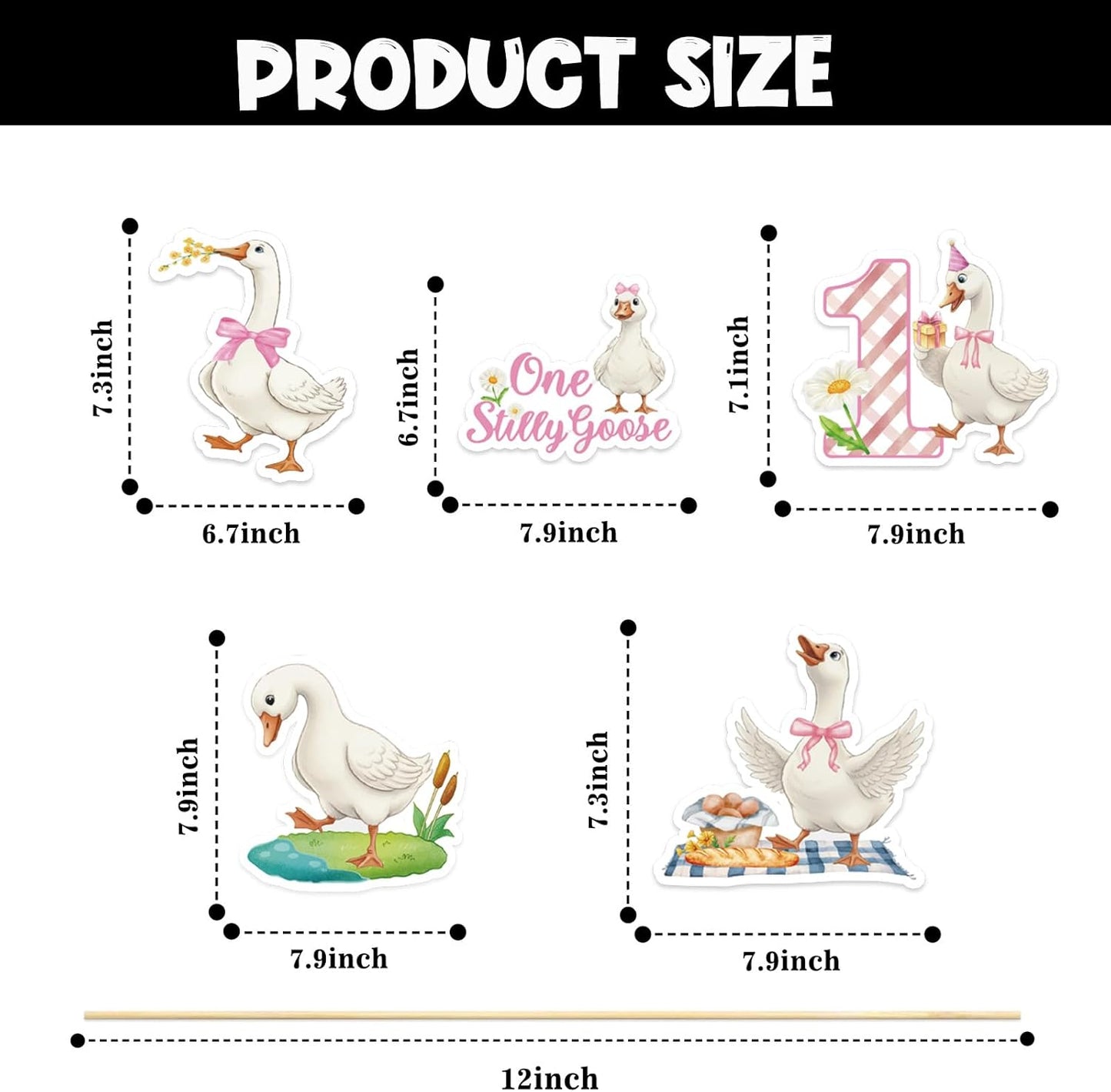 Beautiful Butterfly Centerpiece Sticks - Floral Baby Shower or Birthday Table Toppers - Butterfly Themed Gender Reveal Bridal Shower Party Decoration- Set of 15