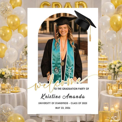 Personalized 2026 Graduation Party Welcome Sign, Minimalist Grads Decor, Class of 2026 Graduation Party Poster, Custom Graduation Party Sign, Congrats Grad Decorations Design 2
