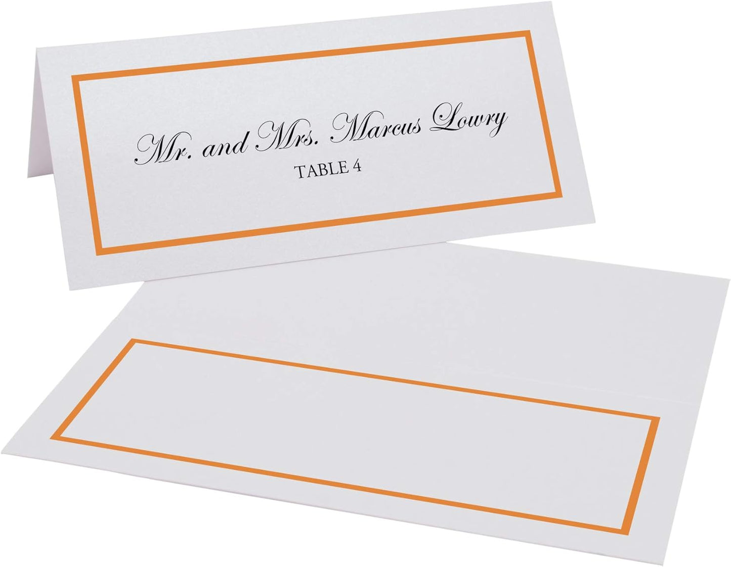 Single Line Border Printable Place Cards, Gold (Choose Color), Set of 60 (10 Sheets), Laser & Inkjet Printers - Wedding, Party, Dinner, and Special Events - Made in the USA