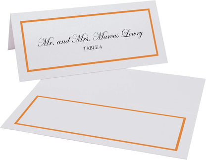 Single Line Border Printable Place Cards, Gold (Choose Color), Set of 60 (10 Sheets), Laser & Inkjet Printers - Wedding, Party, Dinner, and Special Events - Made in the USA