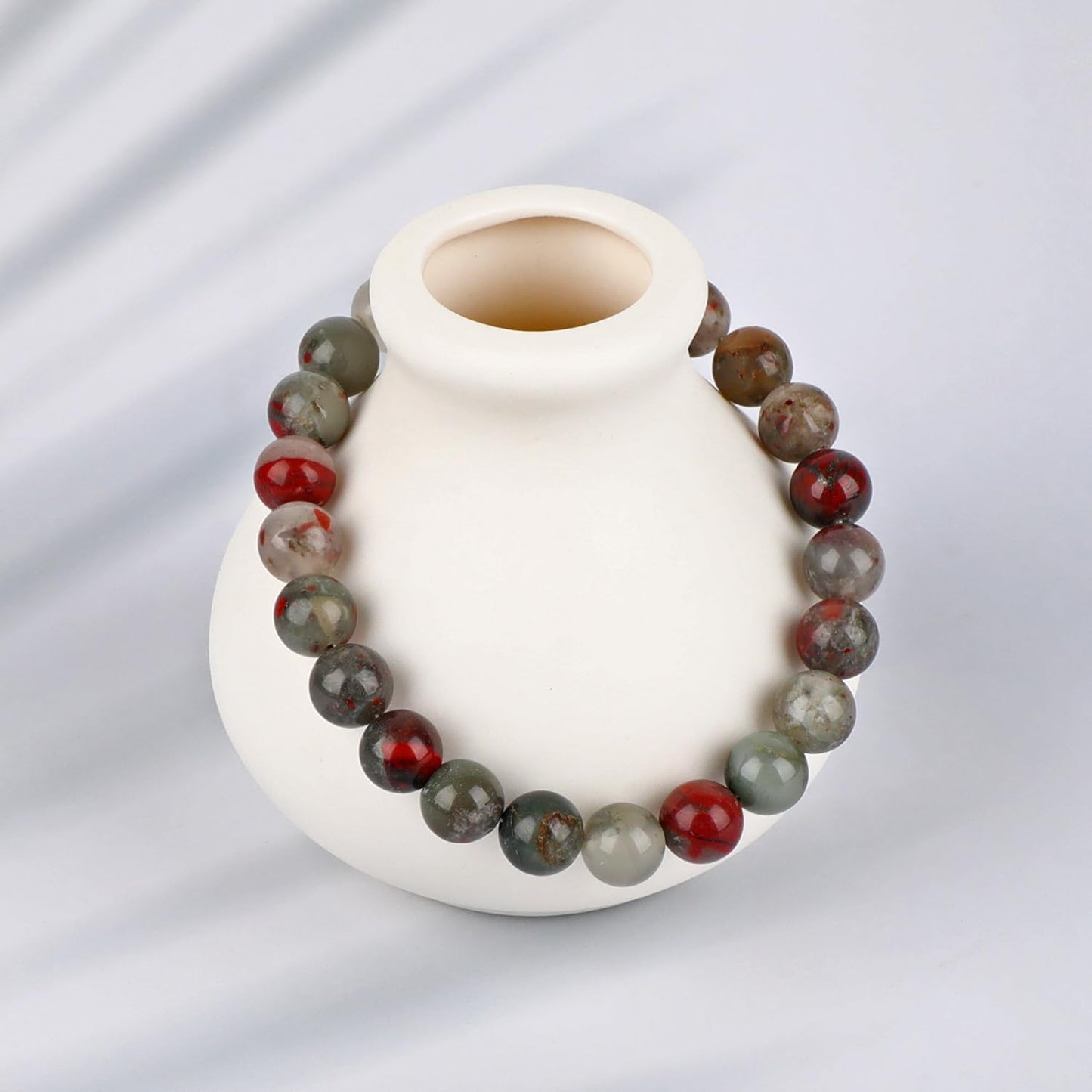 LPBeads Handmade Natural Gemstone Stretch Elastic Bracelet Healing Crystal Round Stone Beads Jewelry Gifts for Women Men