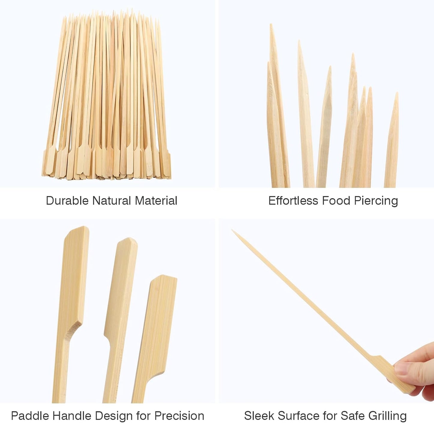 Candy Making Skewer Sticks 6 INCH - Natural Birch Wooden - Perfect for Cotton Candy, Caramel Apples, Cake Pops, and More - 70 Pack - Ideal for Corn Dogs and Sausages - Premium Quality