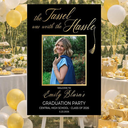 Personalized 2026 Graduation Party Welcome Sign, Minimalist Grads Decor, Class of 2026 Graduation Party Poster, Custom Graduation Party Sign, Congrats Grad Decorations Design 2