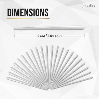 1000 Pcs Cocktail Picks Prism 7.62cm (3") - Sleek, Stylish Garnish for Cocktails, Perfect Plastic Toothpicks for Appetizers & Drinks, Versatile Fancy Skewers Food Pick for Charcuterie Parties