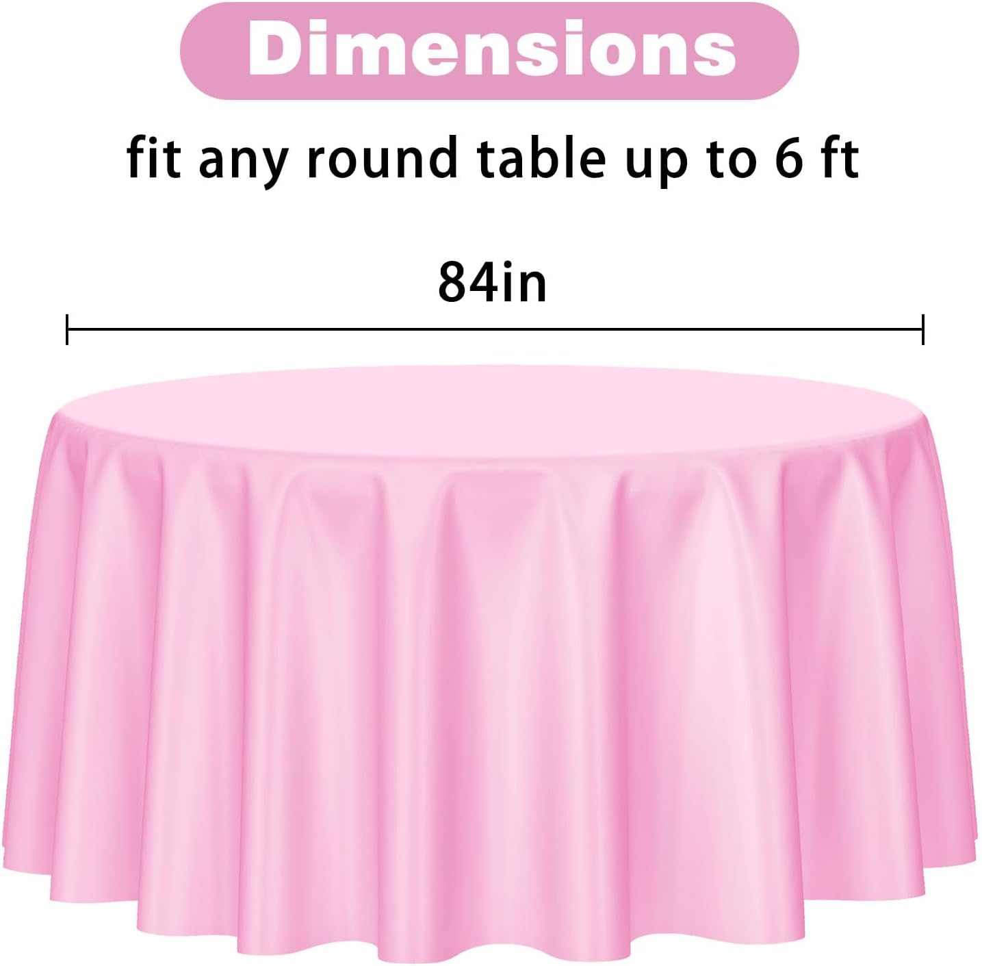 Kopokita 2PCS Black Plastic Tablecloths 54 x 108 Inch, Disposable Table Cloths Rectangle Party Table Covers