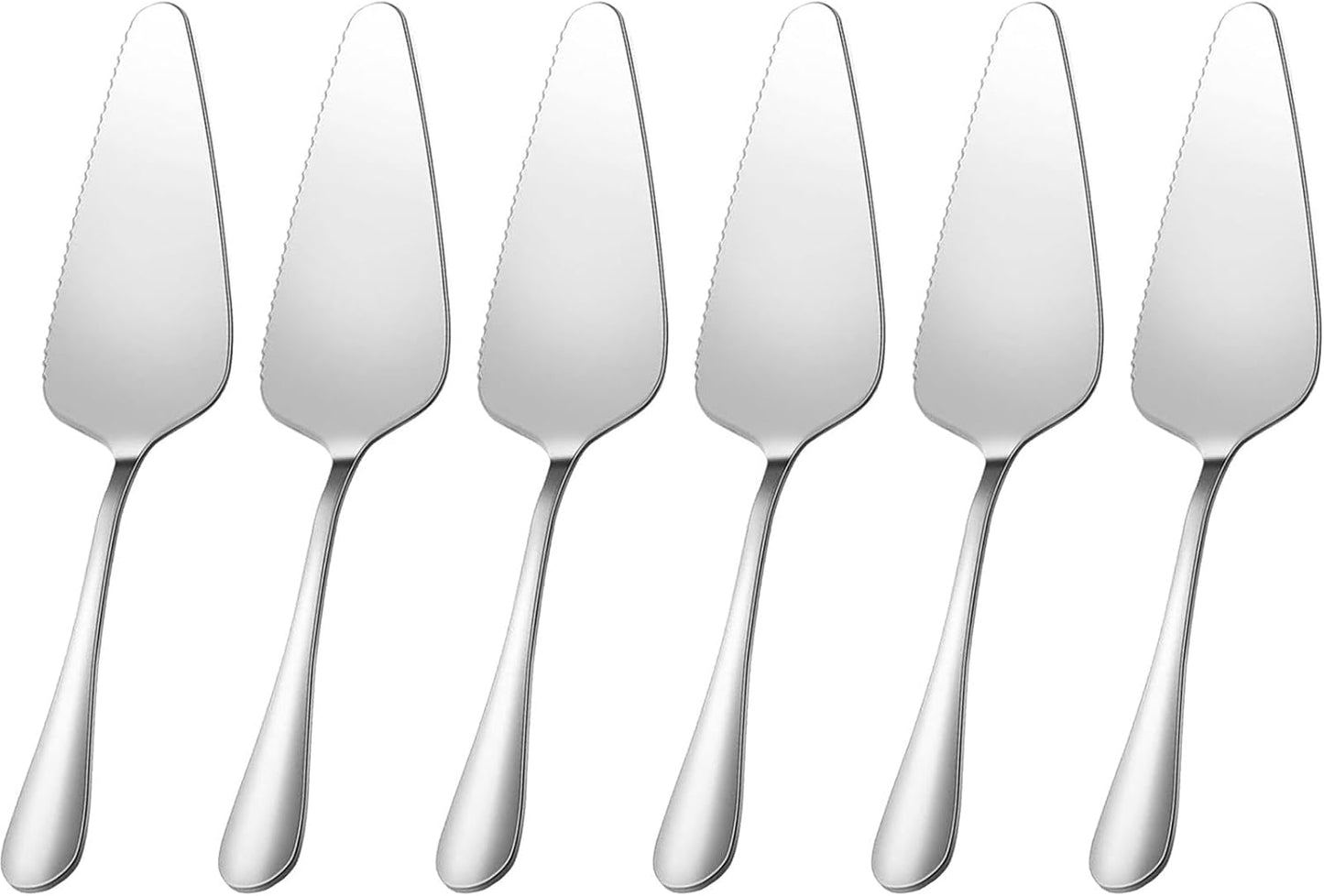 Cake Pie Servers Set,Stainless Steel Pizza Cake Slicer Server,Cake Cutter with Serrated Edges for Kitchens Restaurants Brithday Parties Set of 6