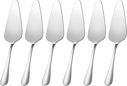 Cake Pie Servers Set,Stainless Steel Pizza Cake Slicer Server,Cake Cutter with Serrated Edges for Kitchens Restaurants Brithday Parties Set of 6