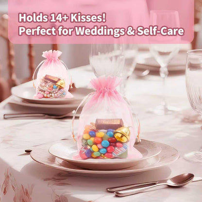100pcs Organza Bags for Small Gift 4x6 Inch, Premium Mesh Bags Drawstring Candy Jewelry Packaging Sachet Bags, Easter Day Wedding Party Favors Small Gift Bag Durable & Scent-Free for Small Business