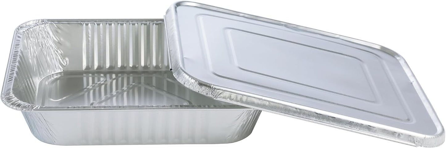 Waytiffer Aluminum Pans 9x13 Disposable Foil Pans (10 Pack) Half Size Deep Steam Table Pans Extra Thick for Baking, Cooking, Roasting, Heating, Serving & Lining Steam-Table Trays