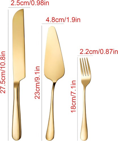Personalized Wedding Cake Knife and Server Set, Custom Cake Cutting Set for Wedding, Silver Cake Knife Set Stainless Steel, Customized Gifts for Weddings, Engagements, Anniversaries, Birthday(Silver)