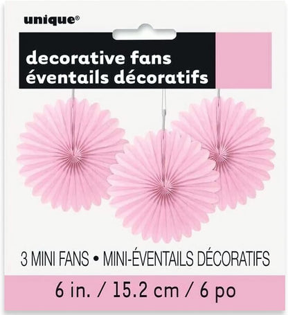 Sunflower Yellow Hanging Tissue Paper Fans - 6'', 3 Count - Perfect for Parties & Home Decor