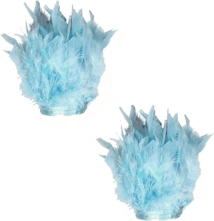 2-Pack Feather Slap Bracelet Cuffs - Feather Snap Ring, Cuff Wrist Decoration for Parties & Wrist Accessories, Women's Edition