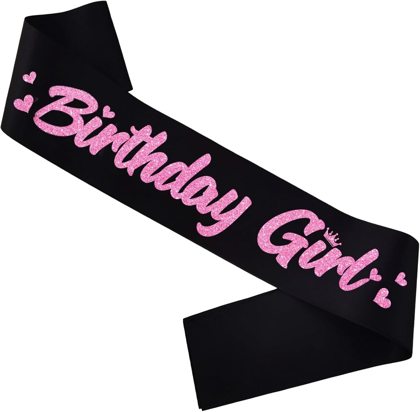 ‘Birthday Girl' Birthday Sash Royal Blue with Glitter Silver Letters Birthday Sash for Women, Sweet 16, 18th 21st B-day Sash